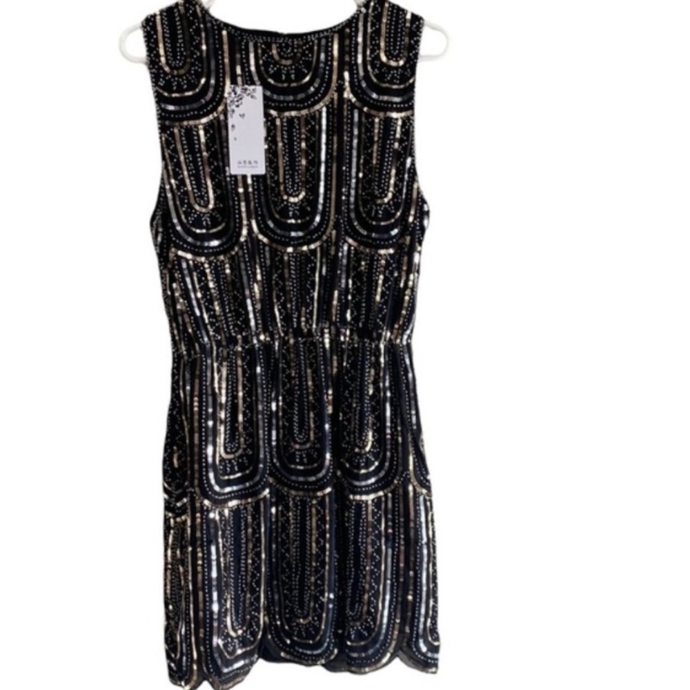 Black Boho Sequinned Dress